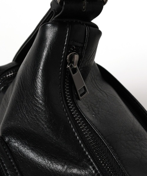 LEPSIM（レプシィム）の「フェイクレザーマルチポケットショルダー　250432（ショルダーバッグ・レディース・ブラウン/ガンメタ/ブラック・ONE SIZE）」の11枚目の写真