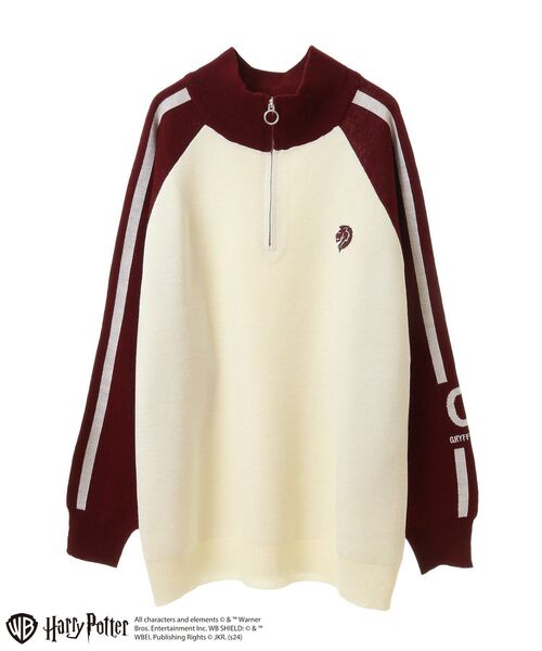 セール】ハリー・ポッター／ライン入りハーフジップニット（ニット