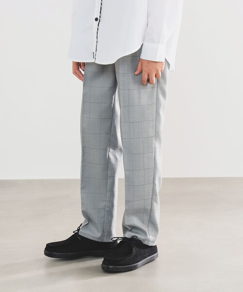 B:MING by BEAMS（ビーミングバイビームス）の「【フォーマル・七五三】チェック タック  ロングパンツ（ジュニアサイズ：140～160cm）（スーツパンツ・キッズ・グレー・160/150/140）」の3枚目の写真