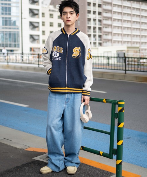 WEGO(ウィゴー)の「WEGO/ジャガードニットスタジャン(カーディガン/ボレロ・メンズ・ブラック/ワイン/ネイビー/ダークグリーン・LARGE/MEDIUM)」の17枚目の写真