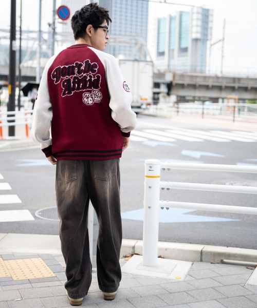 WEGO(ウィゴー)の「WEGO/ジャガードニットスタジャン(カーディガン/ボレロ・メンズ・ブラック/ワイン/ネイビー/ダークグリーン・LARGE/MEDIUM)」の22枚目の写真