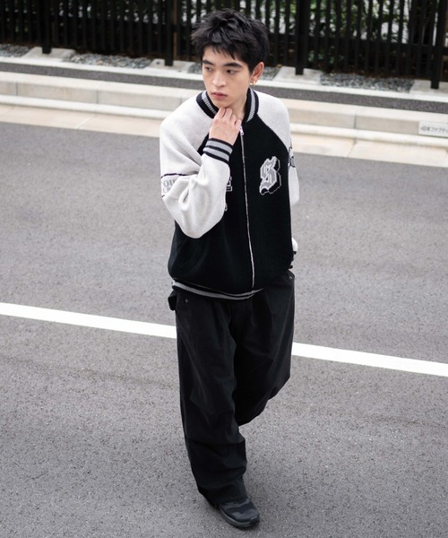 WEGO(ウィゴー)の「WEGO/ジャガードニットスタジャン(カーディガン/ボレロ・メンズ・ブラック/ワイン/ネイビー/ダークグリーン・LARGE/MEDIUM)」の11枚目の写真