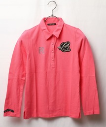 rienda suelta（リエンダスエルタ）の「【rienda suelta】BASICエンブレムR L/Sポロシャツ 　ゴルフウエア（ポロシャツ）」