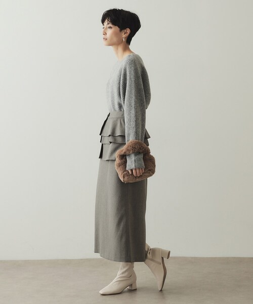 OPAQUE.CLIP（オペークドットクリップ）の「◆【2WAY】フェイクファーショルダーバッグ（ショルダーバッグ・レディース・ブラウン系/ライトベージュ/チャコールグレー/オレンジ・00）」の9枚目の写真