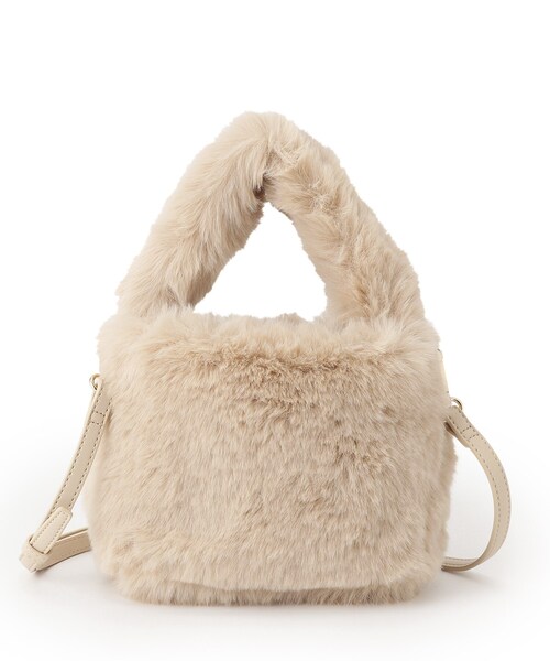 OPAQUE.CLIP（オペークドットクリップ）の「◆【2WAY】フェイクファーショルダーバッグ（ショルダーバッグ・レディース・ブラウン系/ライトベージュ/チャコールグレー/オレンジ・00）」の11枚目の写真