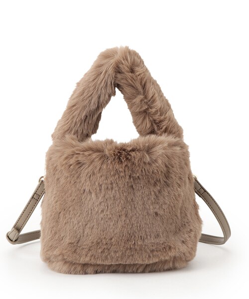 OPAQUE.CLIP（オペークドットクリップ）の「◆【2WAY】フェイクファーショルダーバッグ（ショルダーバッグ・レディース・ブラウン系/ライトベージュ/チャコールグレー/オレンジ・00）」の13枚目の写真