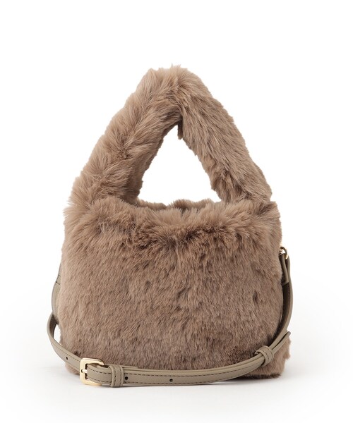 OPAQUE.CLIP（オペークドットクリップ）の「◆【2WAY】フェイクファーショルダーバッグ（ショルダーバッグ・レディース・ブラウン系/ライトベージュ/チャコールグレー/オレンジ・00）」の15枚目の写真