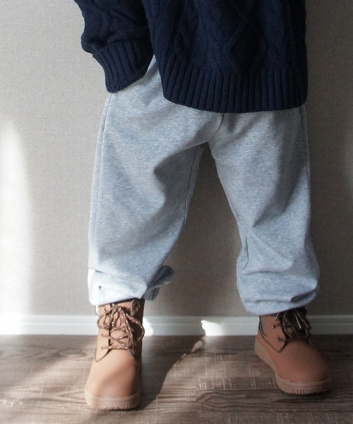 MAKE YOUR DAY（メイクユアデイ）の「たっぽりシルエット無地カットソーパンツ■80～140cm（スウェットパンツ・キッズ・グレー/ブラック/オレンジ/ピンク・80/90/100/110/120/130/140）」の16枚目の写真