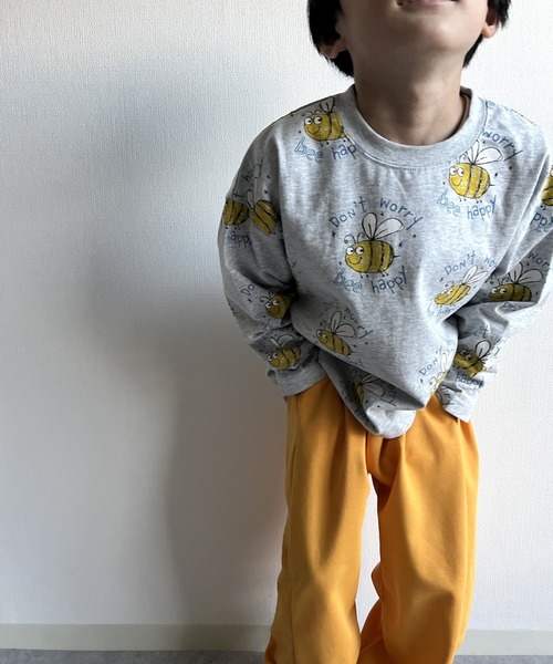 MAKE YOUR DAY（メイクユアデイ）の「たっぽりシルエット無地カットソーパンツ■80～140cm（スウェットパンツ・キッズ・グレー/ブラック/オレンジ/ピンク・80/90/100/110/120/130/140）」の21枚目の写真