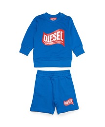 DIESEL KIDS（ディーゼルキッズ）の「DIESEL（ディーゼル）Baby ブランドロゴスウェットセットアップ（ベビーパジャマ/スリーパー）」