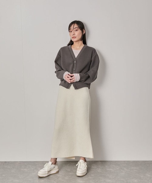 NERGY(ナージー)の「エアリータッチギャザープルオーバー(Tシャツ/カットソー・レディース・ラベンダー/ベージュ/ダークブラウン・FREE)」の9枚目の写真