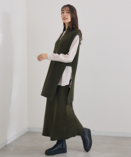 KATHARINE ROSS(キャサリンロス)の「【KATHARINE ROSS】ハーフZIPベスト&スカ―ト SET(ワンピース・レディース・カーキ/ブラック・MEDIUM)」の21枚目の写真