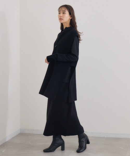 KATHARINE ROSS(キャサリンロス)の「【KATHARINE ROSS】ハーフZIPベスト&スカ―ト SET(ワンピース・レディース・カーキ/ブラック・MEDIUM)」の6枚目の写真