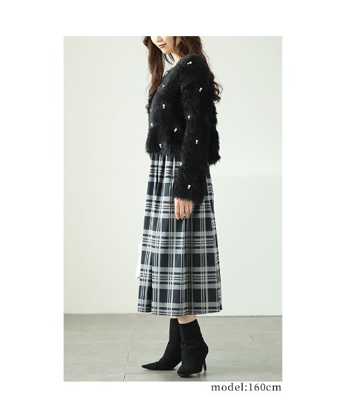 Sawa a la mode(サワアラモード)の「フェザーニットカーディガン(カーディガン/ボレロ・レディース・グレー/ブラック/ベージュ・FREE)」の14枚目の写真