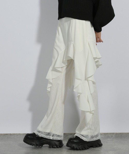 HARE（ハレ）の「タイトレースレイヤーパンツ(HARE)（その他パンツ・レディース・ブラック/ホワイト・FREE）」の10枚目の写真