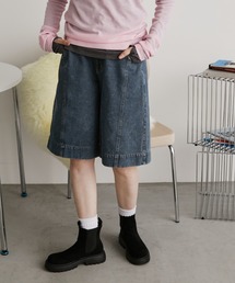 センターラインハーフデニムパンツ