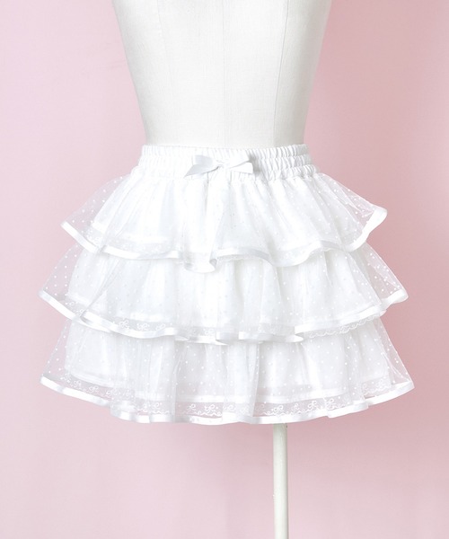 Lolime by mellfy memory（ロリミー バイ メルフィーメモリー）の「syrup frill ミニスカート（スカート・レディース・ピンク/ホワイト・LL/M）」の11枚目の写真