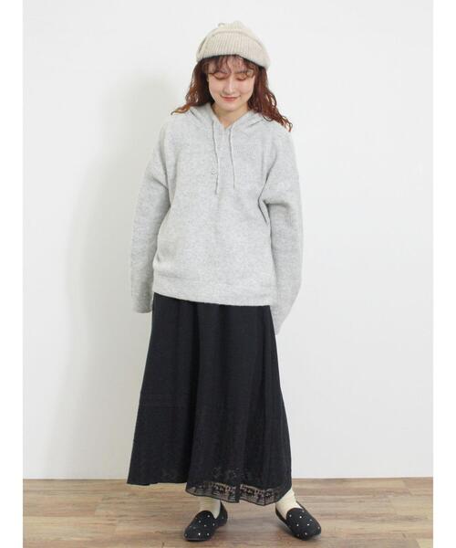 セール】フード付きヘンリーネックニット（ニット/セーター）｜Samansa
