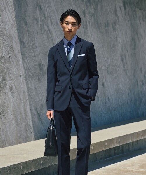 green label relaxing（グリーンレーベルリラクシング）の「コットン ロンスト レギュラーカラー ドレスシャツ -イージーアイロン-（ビジネスシャツ・メンズ・ライトピンク/ネイビー・39cm/37cm/40cm/41cm/42cm/43cm/38cm）」の12枚目の写真