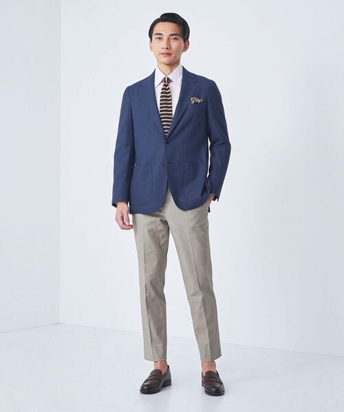 green label relaxing（グリーンレーベルリラクシング）の「コットン ロンスト レギュラーカラー ドレスシャツ -イージーアイロン-（ビジネスシャツ・メンズ・ライトピンク/ネイビー・39cm/37cm/40cm/41cm/42cm/43cm/38cm）」の9枚目の写真