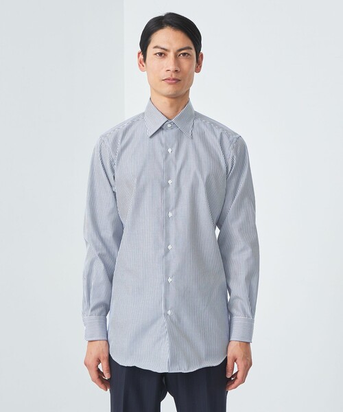 green label relaxing（グリーンレーベルリラクシング）の「コットン ロンスト レギュラーカラー ドレスシャツ -イージーアイロン-（ビジネスシャツ・メンズ・ライトピンク/ネイビー・39cm/37cm/40cm/41cm/42cm/43cm/38cm）」の8枚目の写真