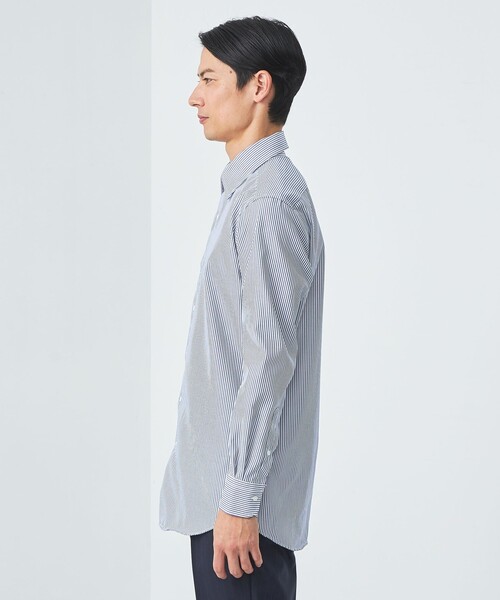 green label relaxing（グリーンレーベルリラクシング）の「コットン ロンスト レギュラーカラー ドレスシャツ -イージーアイロン-（ビジネスシャツ・メンズ・ライトピンク/ネイビー・39cm/37cm/40cm/41cm/42cm/43cm/38cm）」の7枚目の写真