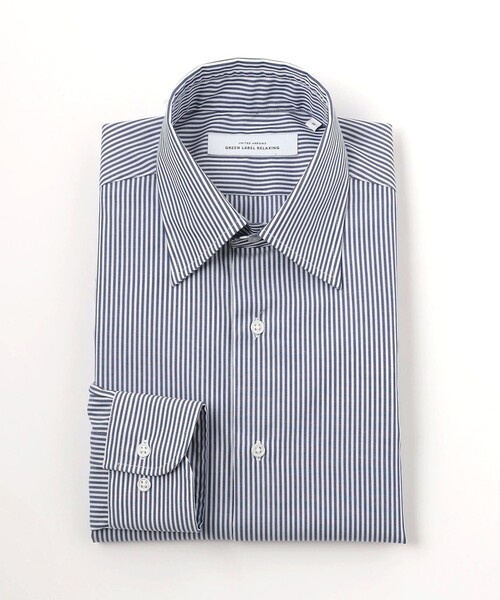green label relaxing（グリーンレーベルリラクシング）の「コットン ロンスト レギュラーカラー ドレスシャツ -イージーアイロン-（ビジネスシャツ・メンズ・ライトピンク/ネイビー・39cm/37cm/40cm/41cm/42cm/43cm/38cm）」の5枚目の写真