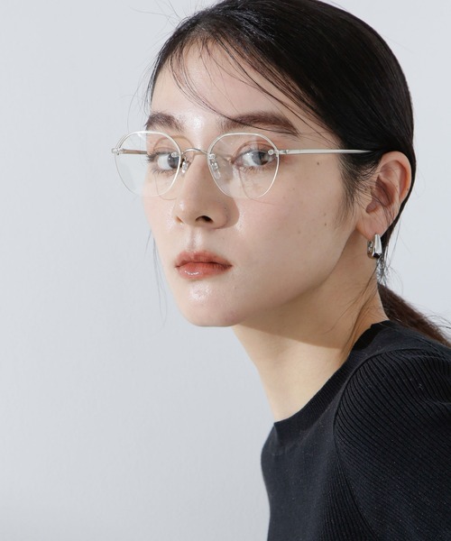 NOEYEDIA（ノーアイディア）の「NOEYEDIA/メタルフレームクリア メガネ（メガネ・レディース・シルバー/ゴールド・FREE）」の2枚目の写真