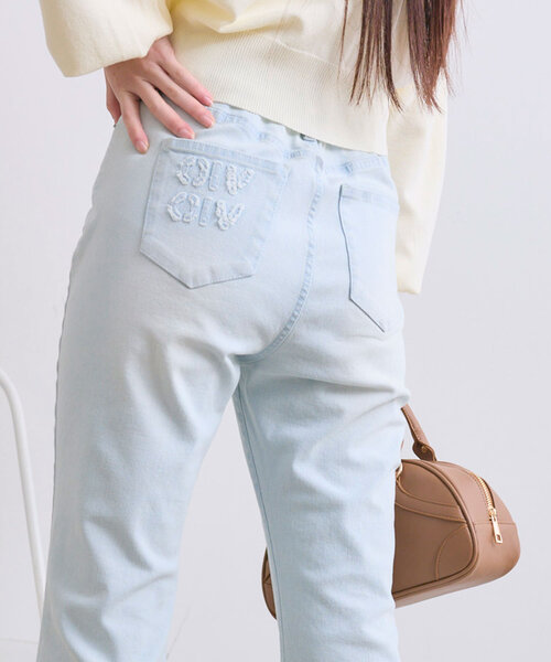 OLIVE des OLIVE（オリーブデオリーブ）の「美脚ストレッチデニムパンツ（その他パンツ・レディース・サックスブルー/ブルー・SMALL/MEDIUM）」の20枚目の写真