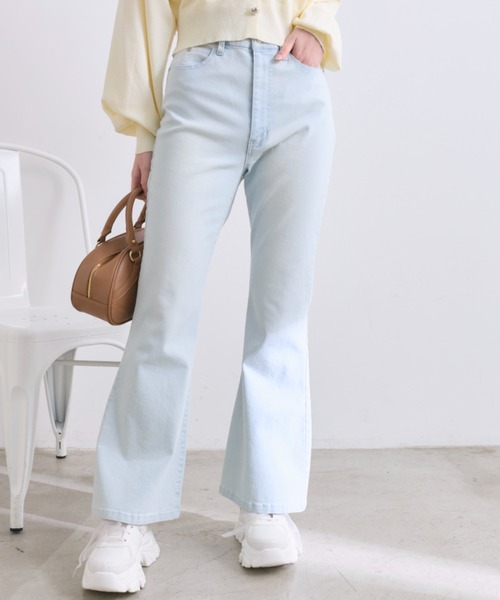 OLIVE des OLIVE（オリーブデオリーブ）の「美脚ストレッチデニムパンツ（その他パンツ・レディース・サックスブルー/ブルー・SMALL/MEDIUM）」の1枚目の写真