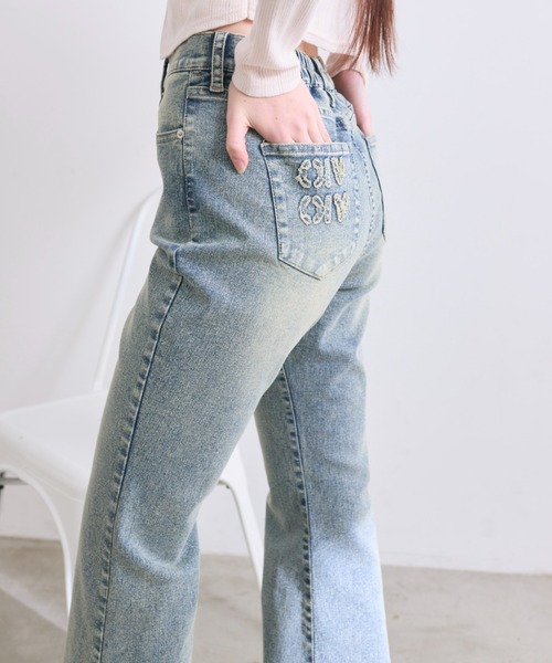 OLIVE des OLIVE（オリーブデオリーブ）の「美脚ストレッチデニムパンツ（その他パンツ・レディース・サックスブルー/ブルー・SMALL/MEDIUM）」の2枚目の写真
