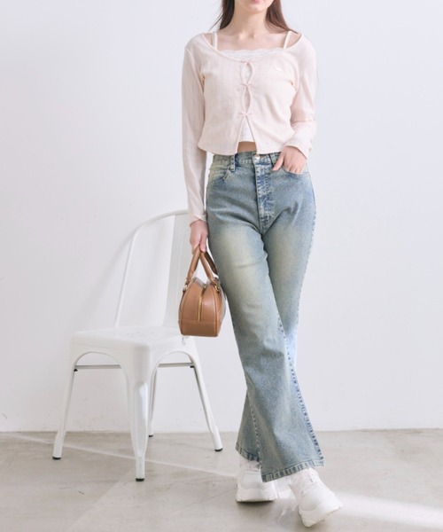 OLIVE des OLIVE（オリーブデオリーブ）の「美脚ストレッチデニムパンツ（その他パンツ・レディース・サックスブルー/ブルー・SMALL/MEDIUM）」の16枚目の写真