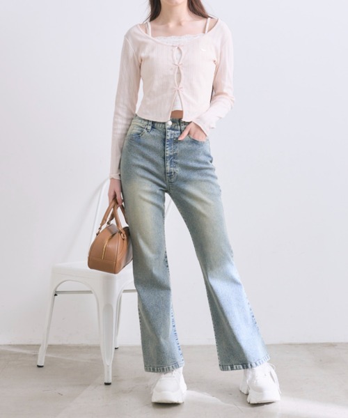 OLIVE des OLIVE（オリーブデオリーブ）の「美脚ストレッチデニムパンツ（その他パンツ・レディース・サックスブルー/ブルー・SMALL/MEDIUM）」の15枚目の写真