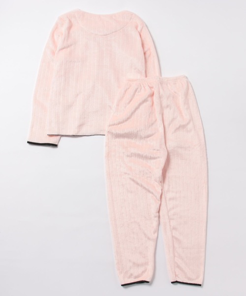 Lace Ladies(レースレディース)の「リボン付き リブ フリース ルームウェア セットアップ(ルームウェア/パジャマ・レディース・ホワイト/ブルーグレー/ピンク・M/XL)」の17枚目の写真