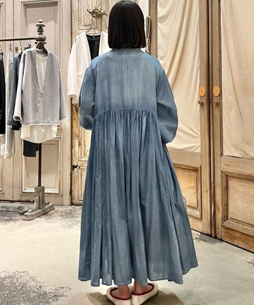 BEARDSLEY（ビアズリー）の「《FRIPIER》シフォンデニムギャザーワンピ