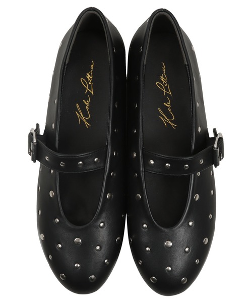 KOBE LETTUCE(コウベレタス)の「リベットメリージェーン(パンプス・レディース・オフホワイト/ブラック・L/M/S)」の9枚目の写真