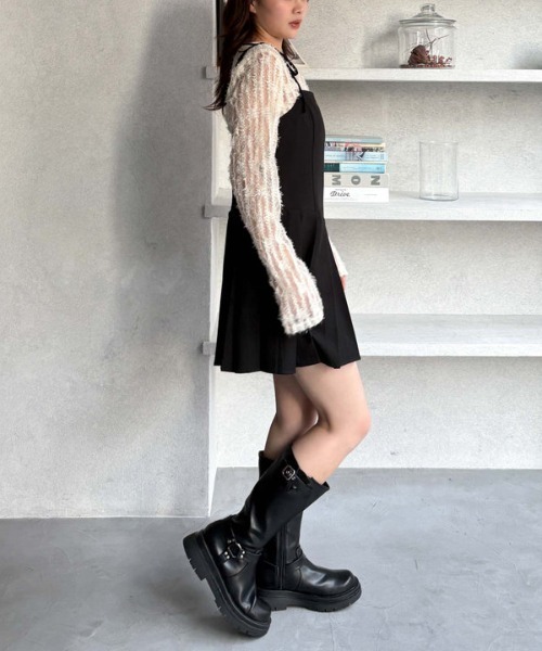 archives（アルシーヴ）の「２ｗａｙリボンプリーツミニキャミワンピース（ワンピース・レディース・アイボリー/ブラック/グレー・MEDIUM）」の15枚目の写真