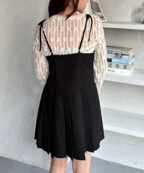 archives（アルシーヴ）の「２ｗａｙリボンプリーツミニキャミワンピース（ワンピース・レディース・アイボリー/ブラック/グレー・MEDIUM）」の20枚目の写真