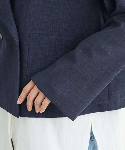 Green　Parks（グリーンパークス）の「ショートジャケット（テーラードジャケット・レディース・ネイビー/グレー/ライトベージュ・FREE）」の13枚目の写真