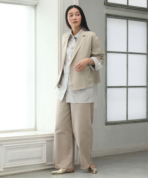 Green　Parks（グリーンパークス）の「ショートジャケット（テーラードジャケット・レディース・ネイビー/グレー/ライトベージュ・FREE）」の15枚目の写真