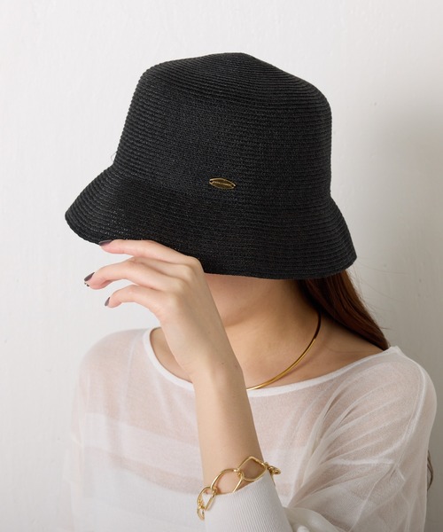 PAPILLONNER（パピヨネ）の「ウォッシャブルペーパーハット（ハット・レディース・ブラック・FREE）」の2枚目の写真