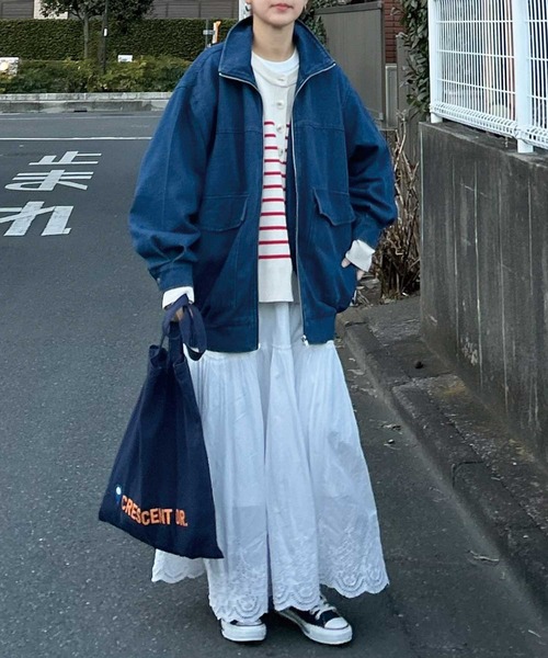 CORNERS by KR（コーナーズバイケーアール）の「【CORNERS by KR】デニムZIPジャケット（デニムジャケット・レディース・ネイビー/ブルー・M）」の5枚目の写真