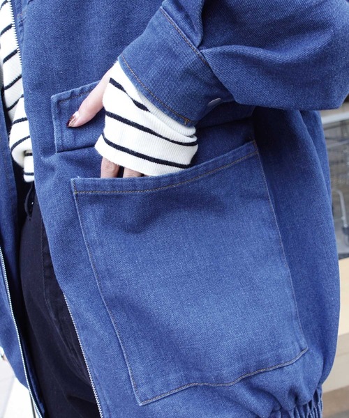 CORNERS by KR（コーナーズバイケーアール）の「【CORNERS by KR】デニムZIPジャケット（デニムジャケット・レディース・ネイビー/ブルー・M）」の17枚目の写真