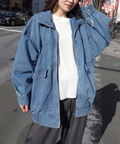 CORNERS by KR（コーナーズバイケーアール）の「【CORNERS by KR】デニムZIPジャケット（デニムジャケット・レディース・ネイビー/ブルー・M）」の21枚目の写真