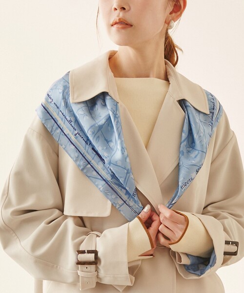 ROPE' PICNIC（ロペピクニック）の「【YOKU MOKU/ヨックモック×ROPE' PICNIC】ショートトレンチコート/撥水・花粉ガード（トレンチコート・レディース・ベージュ・38）」の8枚目の写真