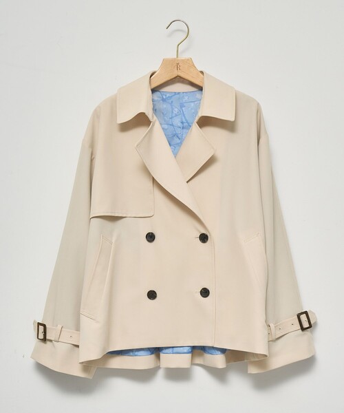 ROPE' PICNIC（ロペピクニック）の「【YOKU MOKU/ヨックモック×ROPE' PICNIC】ショートトレンチコート/撥水・花粉ガード（トレンチコート・レディース・ベージュ・38）」の10枚目の写真