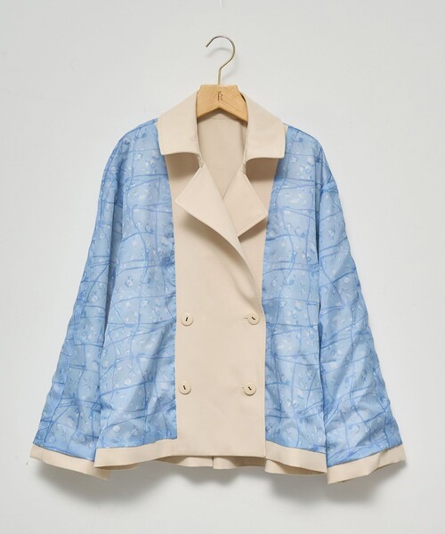 ROPE' PICNIC（ロペピクニック）の「【YOKU MOKU/ヨックモック×ROPE' PICNIC】ショートトレンチコート/撥水・花粉ガード（トレンチコート・レディース・ベージュ・38）」の16枚目の写真