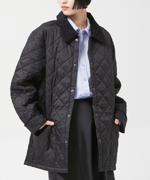 Barbour(バブアー)の「BARBOUR (バブアー) LIDDESDALE/リデスデイル/キルティング ブルゾン/MQU1794(ブルゾン・メンズ・ブラック/オリーブ系・38/40/42/36)」の2枚目の写真