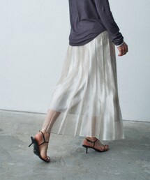 CODE A（コードエー）の「shiny sheer pleated skirt（スカート）」