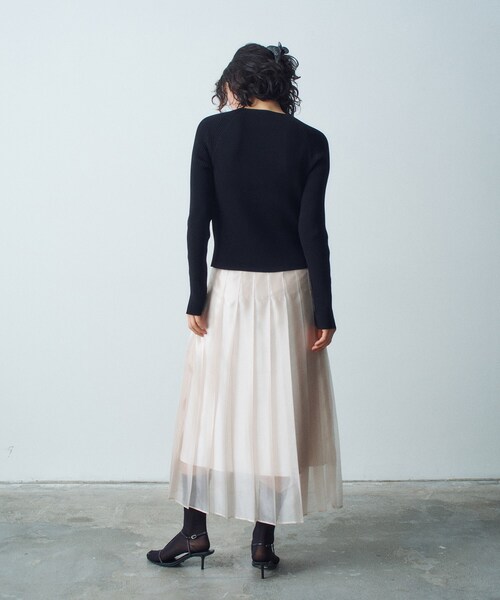 CODE A（コードエー）の「shiny sheer pleated skirt（スカート・レディース・ライトグリーン/ピンク・34/36/38）」の10枚目の写真